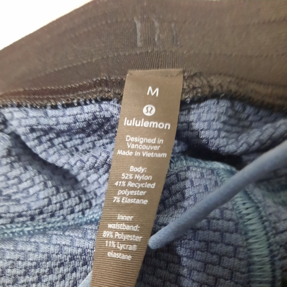 Lululemon Textured Tech Joggers Pants Sz S Men's Diamond Dye Iron Blue True Navy - Picture 15 of 16